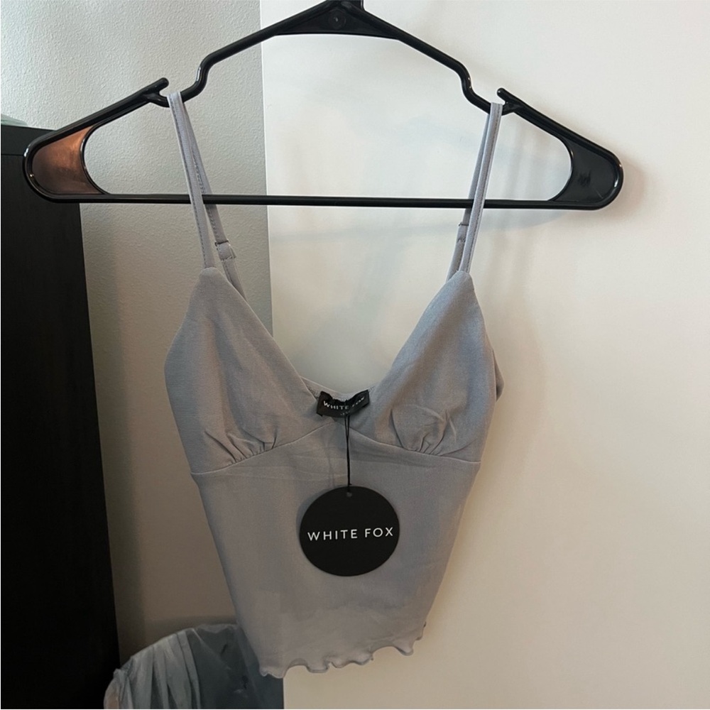 White Fox Boutique Gray Cami Top
